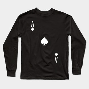 Ace of Spades - Playing Card Design Long Sleeve T-Shirt